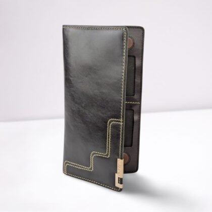 Home premium cow leather long wallet – 1290৳